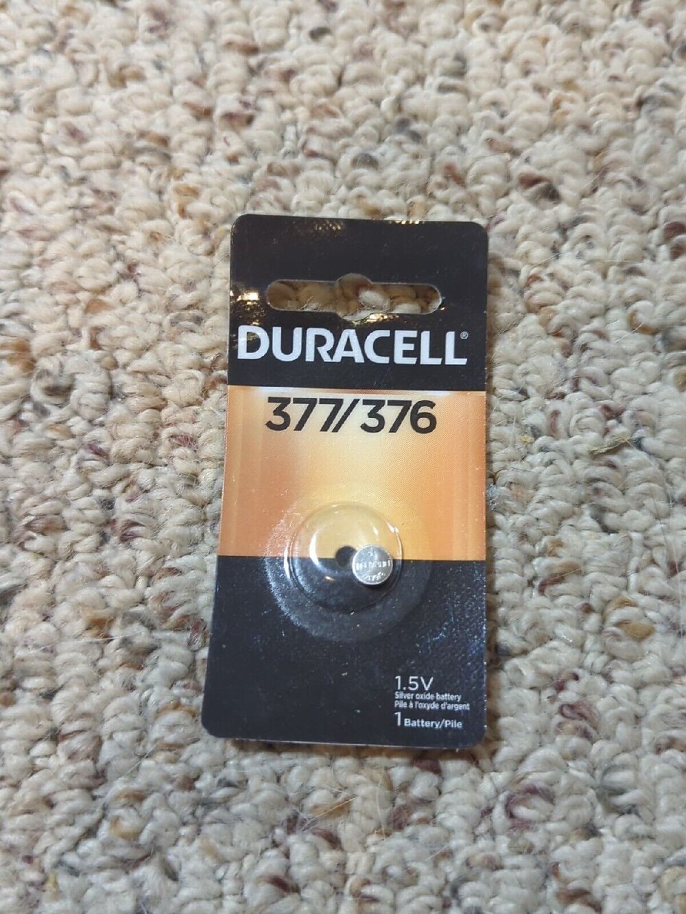Duracell D377376 BPK Silver Oxide 377/376 1.5 V Electronic Watch Battery 1 pack